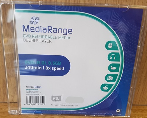 Dvd dl mediarange 8x - dvd+r, 8,5